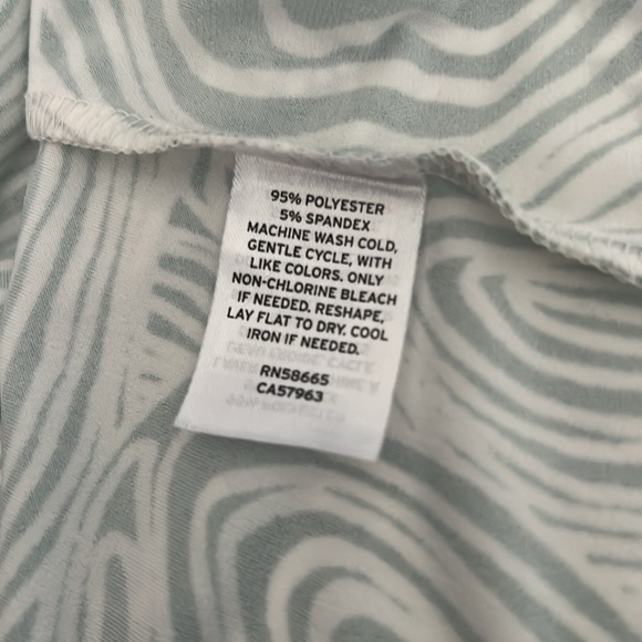 Open Edit - Light Green/White Long Sleeve Midi XL Dress - Picture 12 of 12